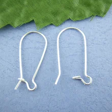 Компоненты сережек из сплава, фурнитура для сережек, покрытая серебром, 11 мм(3/") x 24 мм(1"), 35 шт., новинка