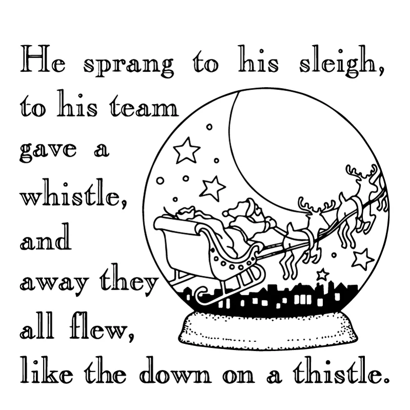 

AZSG Christmas Crystal Ball Transparent Clear Stamp For DIY Scrapbooking Decorative Card Making Craft Fun Decoration Supplies