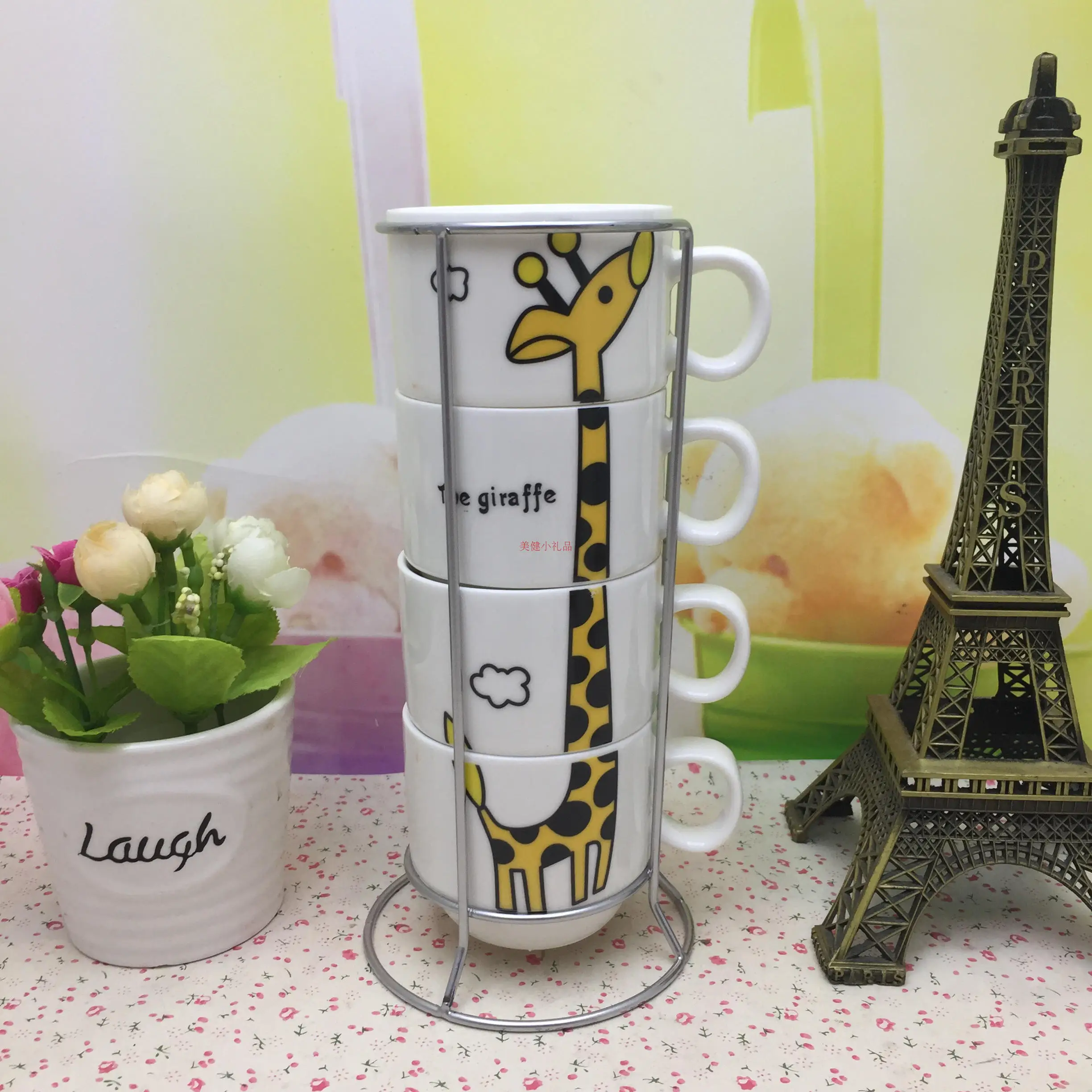 Ponerine Tazze Da Caffè Con Manico 3D Porcellana Animali