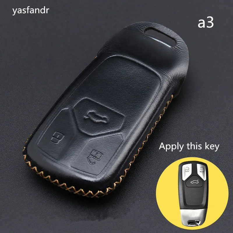 

Car Accessories Araba Aksesuar Cover Key Case Cover for AUDI A4 B9 Q5 Q7 TT TTS 8S 2016 2017 Car Smart Remote Car Styling