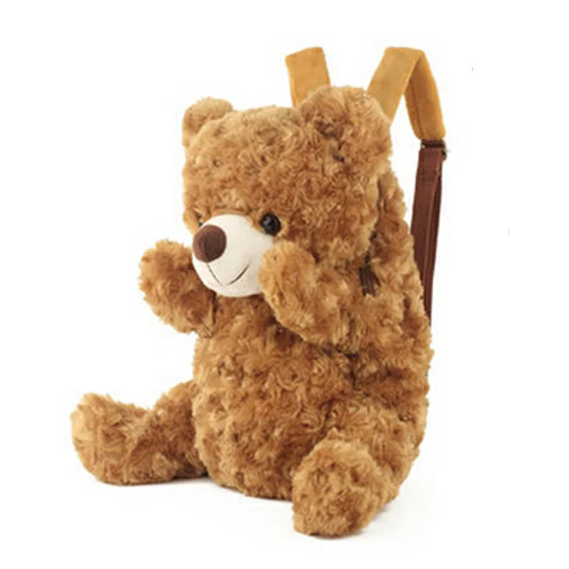 36CM Christmas Gifts for Nursery Cute Kids Schoolbag Teddy Bear Plush Backpack for Children schoolbag plush hasp baby bags toys
