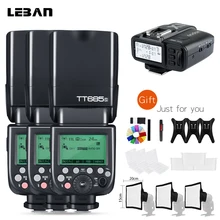 Бесплатная доставка DHL! 3 x Godox TT685S 2 4G HSS TTL II GN60 вспышка камеры + X1