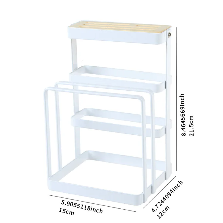 Железные деревянные кухонные полки ножи разделочная доска для приготовления пищи Слои хранения стеллажи держатели организации полки Аксессуары и принадлежности для дома