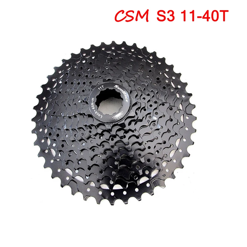 Sunracing 10 S кассета CSMS3 CSMX3 11-40T11-42T 11-46 T MTB велосипедная обгонная муфта Moutain велосипедная кассета Fit Shimano SRAM маховик - Color: 10S-S3-Black-11-40T