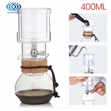 Кофейники Стекло час Стекло Кофе горшок 400 мл холодной воде варить лед капельного Кофе Maker Фильтры дома Кухня Стекло для 2 чашки