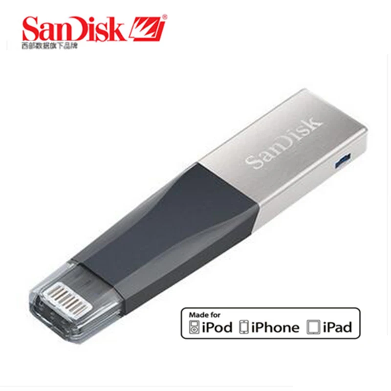 SanDisk 128 Гб OTG USB флеш-накопитель 64 Гб 16 Гб SDIX40N флеш-накопитель 3,0 флешки 32 Гб двойной интерфейс для iPhone iPad APPLE MFi