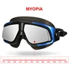 Copozz Nearsighted Swimming Goggles Waterproof Anti Fog UV Eyewear Silicon Mirrored Large Frame Unisex Sport Myopia Swim Mask 2