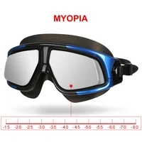 Copozz Nearsighted Swimming Goggles Waterproof Anti Fog UV Eyewear Silicon Mirrored Large Frame Unisex Sport Myopia Swim Mask 2