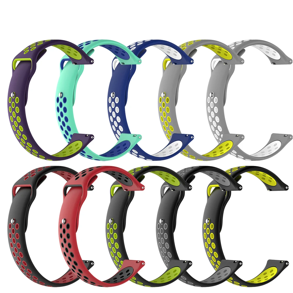 

Smart Accessories for Huami Stratos Strap 22mm Band Xiaomi Watch 1 2 Pace Double Color Replacement