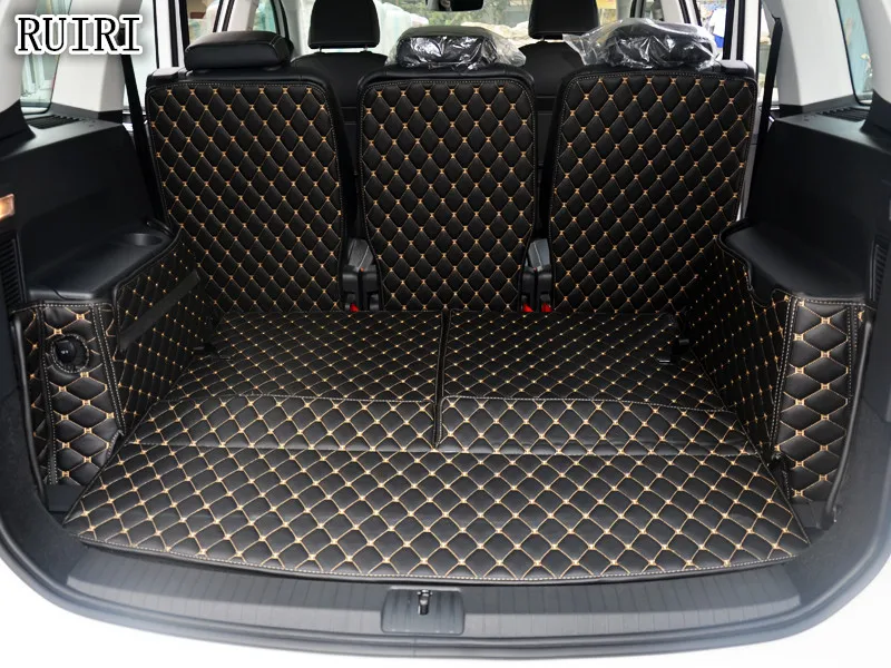 High quality! Full set car trunk mats for Volkswagen Touran 7 seats 2020 durable cargo liner boot carpets 2019-2015 |