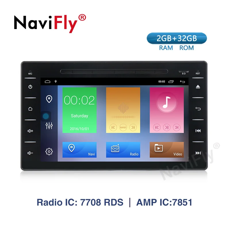 

Navifly 2+32G Android 9.1 Car dvd radio Multimedia Player for Toyota Corolla Auris Fortuner 2017 GPS Navigation WIFI RDS USB SD
