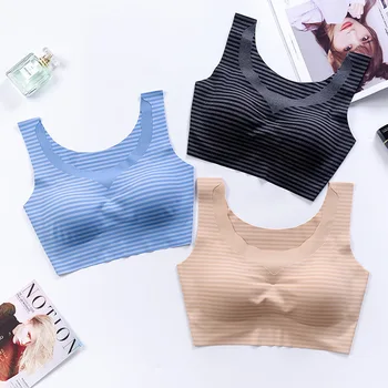 

Women One-piece Wireless Fitness Seamless Underwear Beauty Back Push Up Bras Cross Strap Back Women Bra