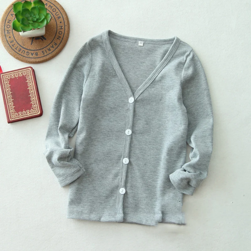 

2016 autumn girls T shirt cardigan 2-7Y kid boys top Tees coat clothes children coats baby Knit Long Sleeve girl sweater jacket