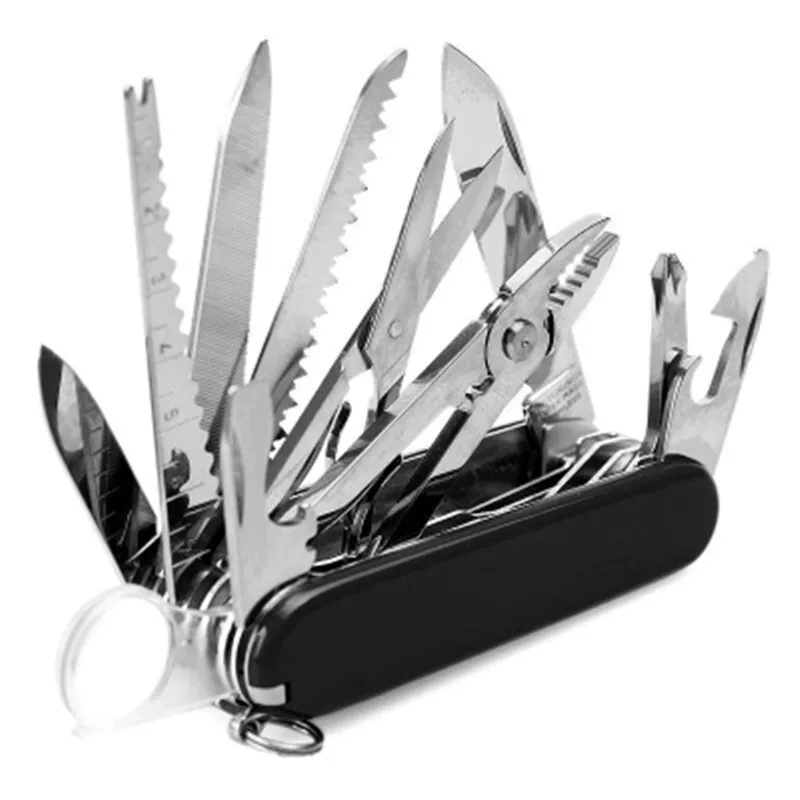 

12pcs/lot Folding Swiss Multi Pocket Knife Army Suvival Outdoor Camping Multifunction Tool Stainless Steel Pocket Hunting knives