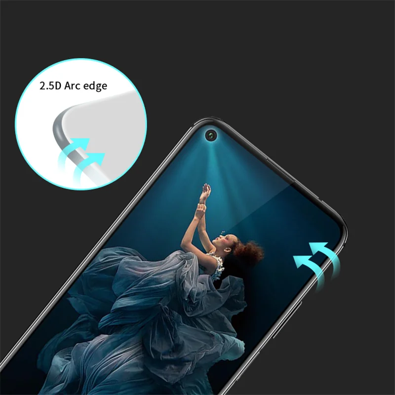 honor 20 стекло huawei Honor 1PCS 2.5D полный клей покрытие экрана Защитная пленка для чехол