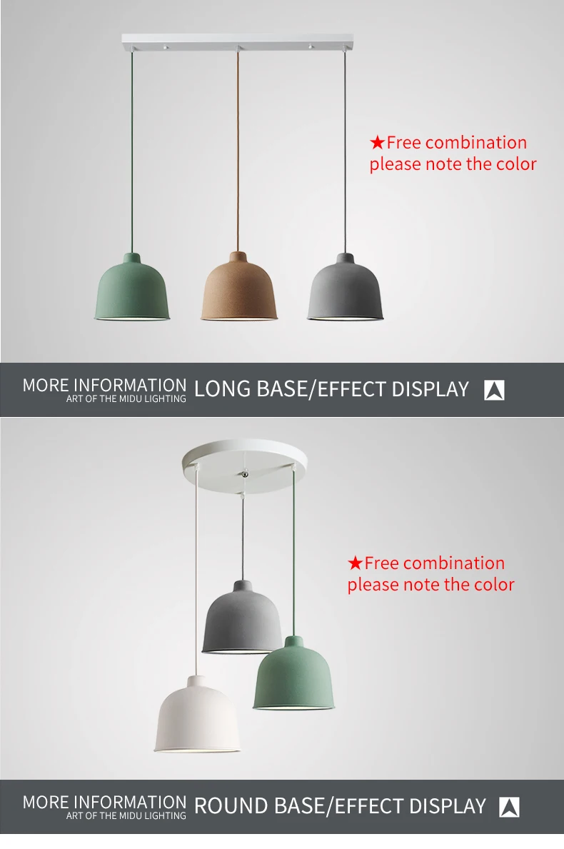 BOTIMI красочный светодиодный подвесной светильник для столовой, смоляный абажур, зеленый E27, освещение для кухни, серый регулируемый светильник для ресторана