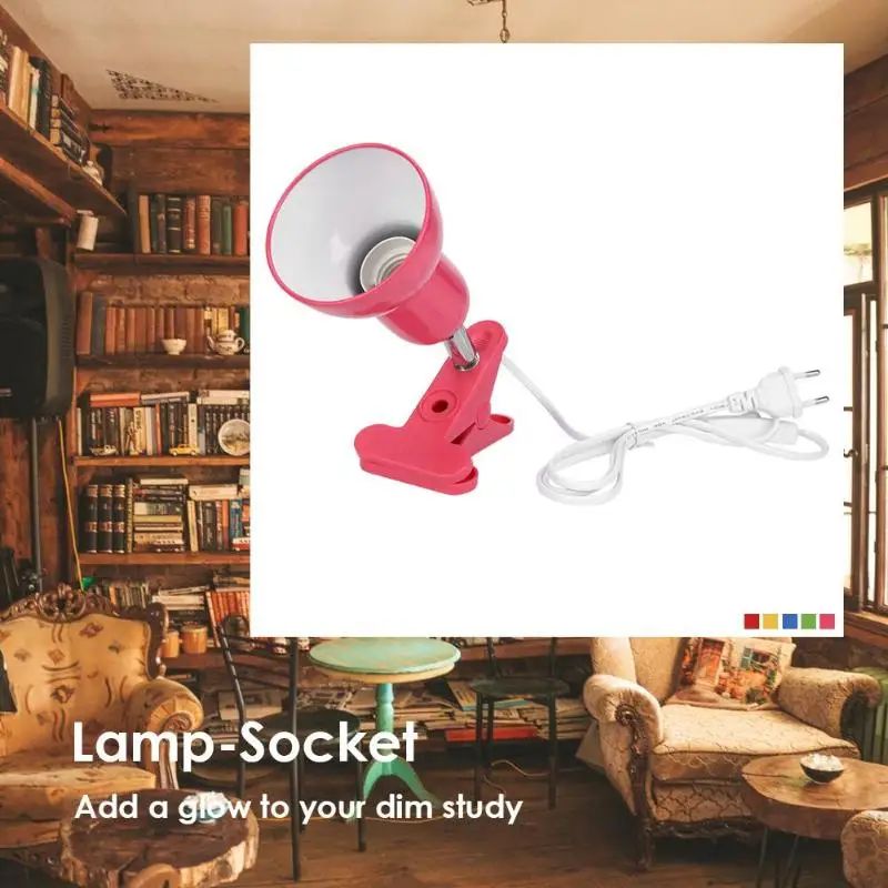 E27 Pet Heating Light Base Reptile Clip-on Lamp Bulb Holder Adapter EU Plug