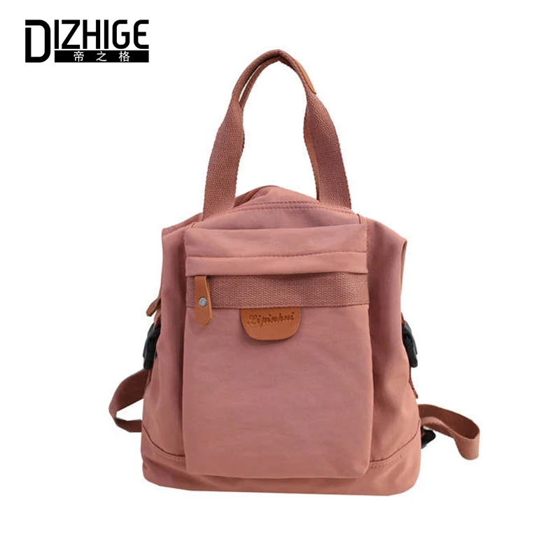 

DIZHIGE Brand Solid Waterproof Nylon Women Backpack Concise Large Capacity School Bag Teenager Girl Book Bag Ladies Backpack New