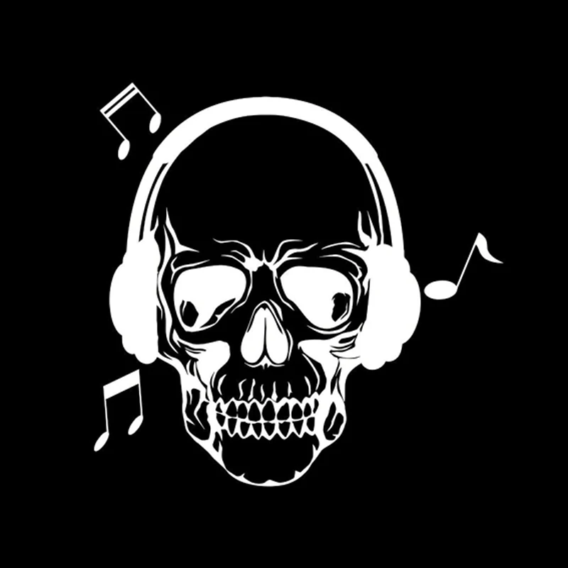 15 4 см * 1 интересно череп Love Song музыкальные наушники виниловые наклейки для