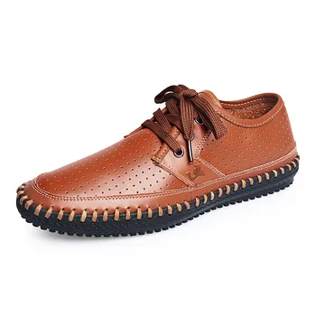 

Nice Handmade Leather Men Shoes Casual Breathable Men Summer Shoes High Quality