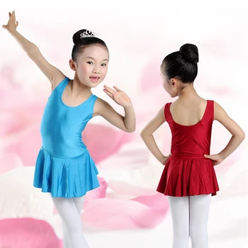 

(10 set-Top suit&Pant&Shoes) kids conjoined girls ballet skirt sleeveless dance wear summer uniforms spandex skirts