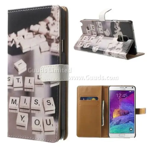 Love Letters Leather Flip Cover for Samsung Galaxy Note 4 N910