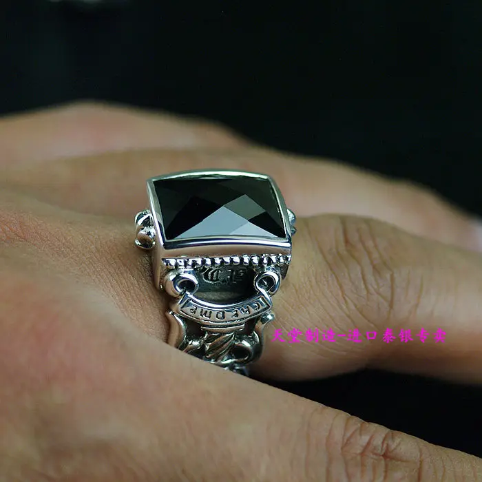 Тайские ювелирные изделия мужские тайские серебряные кольца с атмосферным драгоценным камнем кольцо лицо мужское серебряное кольцо