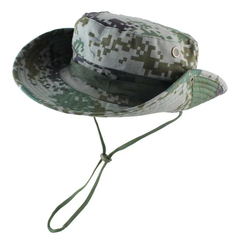 

Panama Hat Men Camouflage Boonie Hats Nepalese Outdoor Safari Bucket Mens Army Military Hiking Sun Hats Summer Fishing Hat