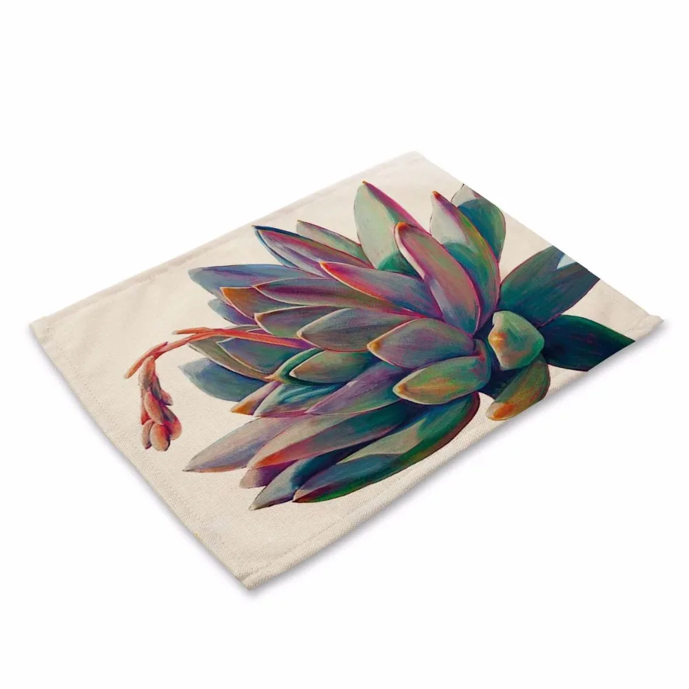 Simple Plants Pattern Table Mat Kitchen Decoration Placemat Table Napkin For Wedding Dining Accessories Table Mat