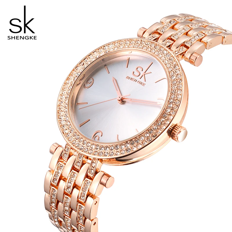 

2017 Top Brand SK Steel Wristwatch Bracelet Quartz Watches for Woman Ladies Watches Clock Female Dress Relogio Feminino