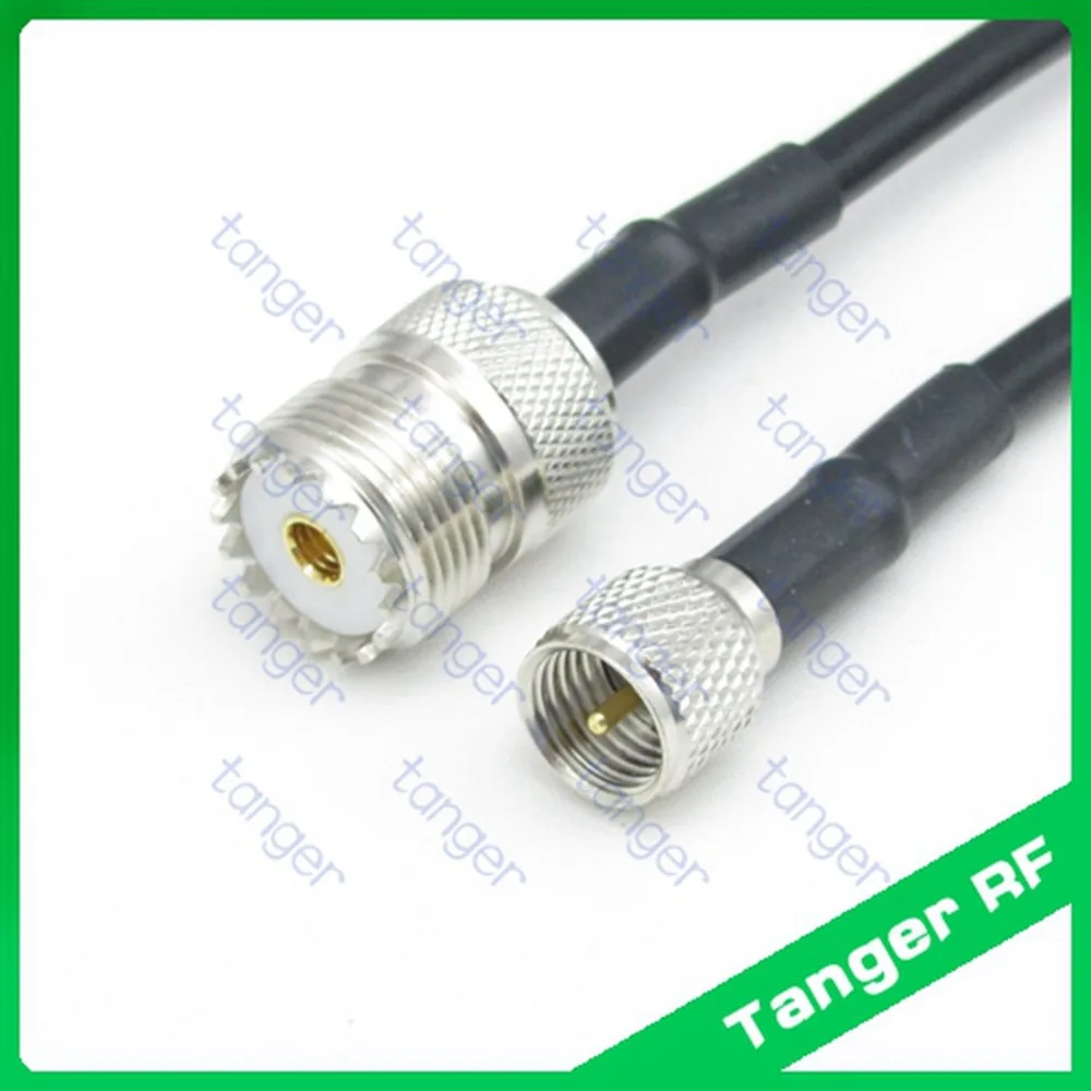 SMA FEMALE to PL-259 SO-239 Female Jack jumper pigtail Cable RG58 8/" MADE IN US