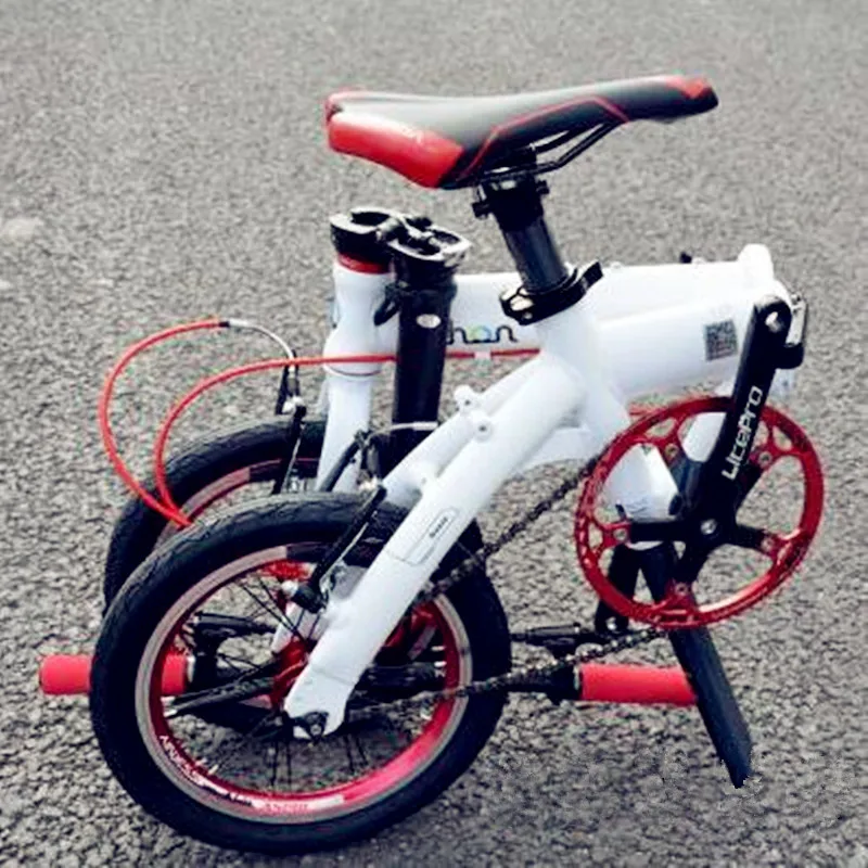 2019 NEWEST!!!FNHON 14 INCH Popular Folding Convenient Travel Bicycle Mini Modified Bike Ultra Light Frame