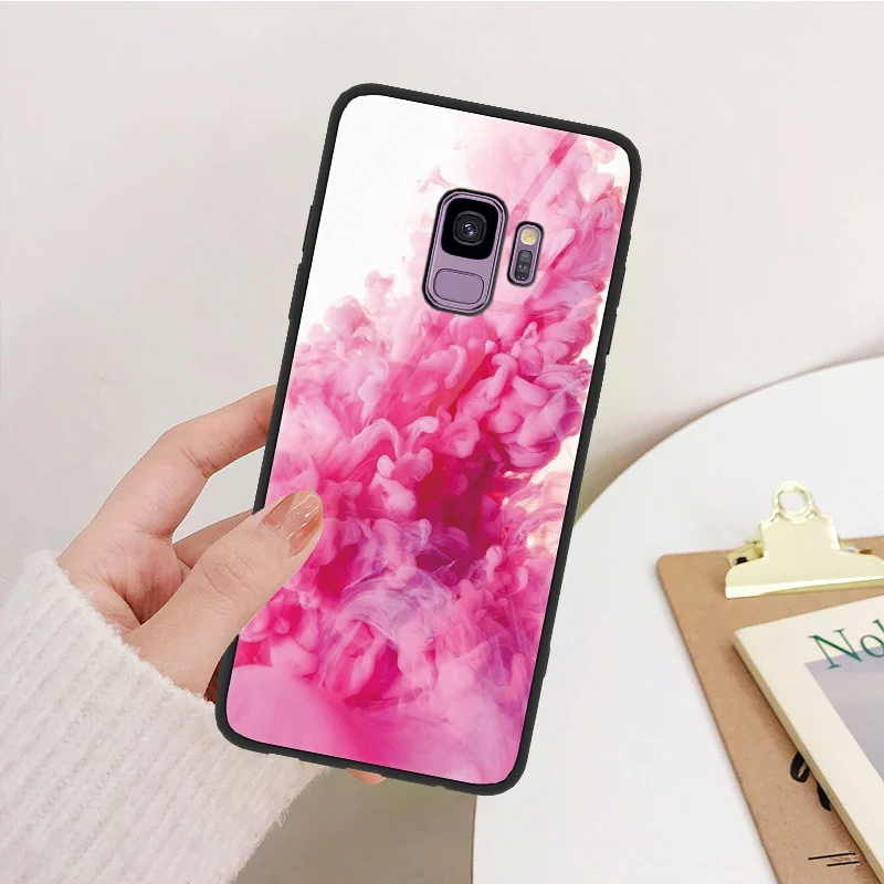 Роскошные закаленное Стекло для samsung Galaxy Note 9 8 A50 S8 S9 S10 плюс S10e M10 M20 J5 J7 Prime J4 A6s A7 A8 A6 плюс ТПУ чехол - Цвет: nifen