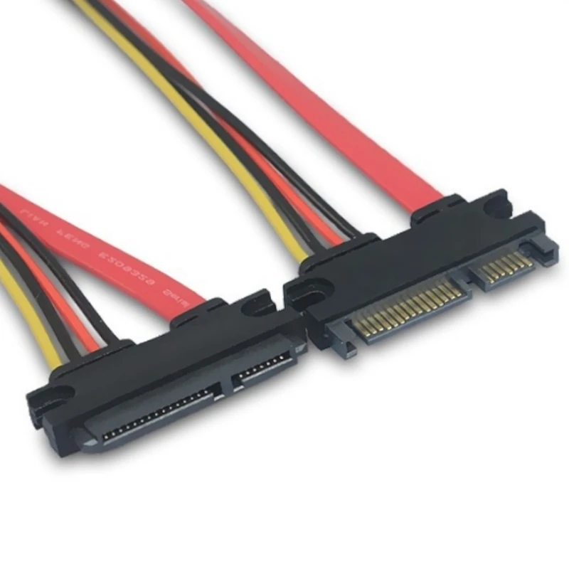 30 см/50 см 22Pin (15 + 7) Штекерный 22 pin Женский SATA Serial ATA кабель питания данных удлинитель