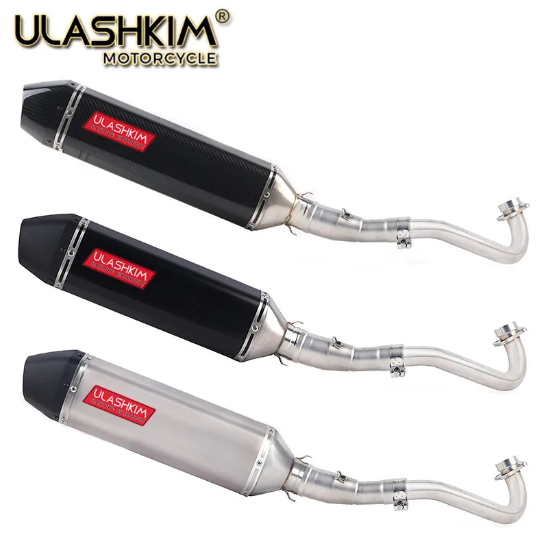 

Motorcycle Full System Exhaust Muffler Escape Middle Link Pipe Slip On For yamaha XMAX300 XMAX250 XMAX400 2017 2018