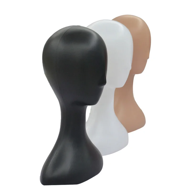

Plastic Art Display Table Model Head Without Makeup Female Head Mould Table Hat Scarf False Head Silk Scarf Display Head Table