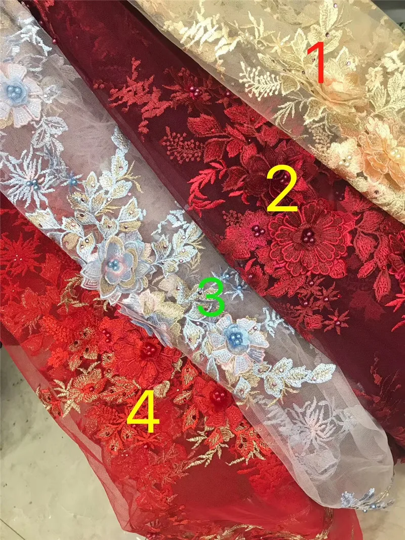BZL 10234 New design and high quality 5yards tulle embroidery french