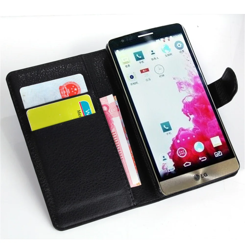 For LG G3S Cyboris cover G3 MINI D722 D725 D728 D724 Case Flip Lichee Holster PU Leather with card slot holders | Мобильные телефоны