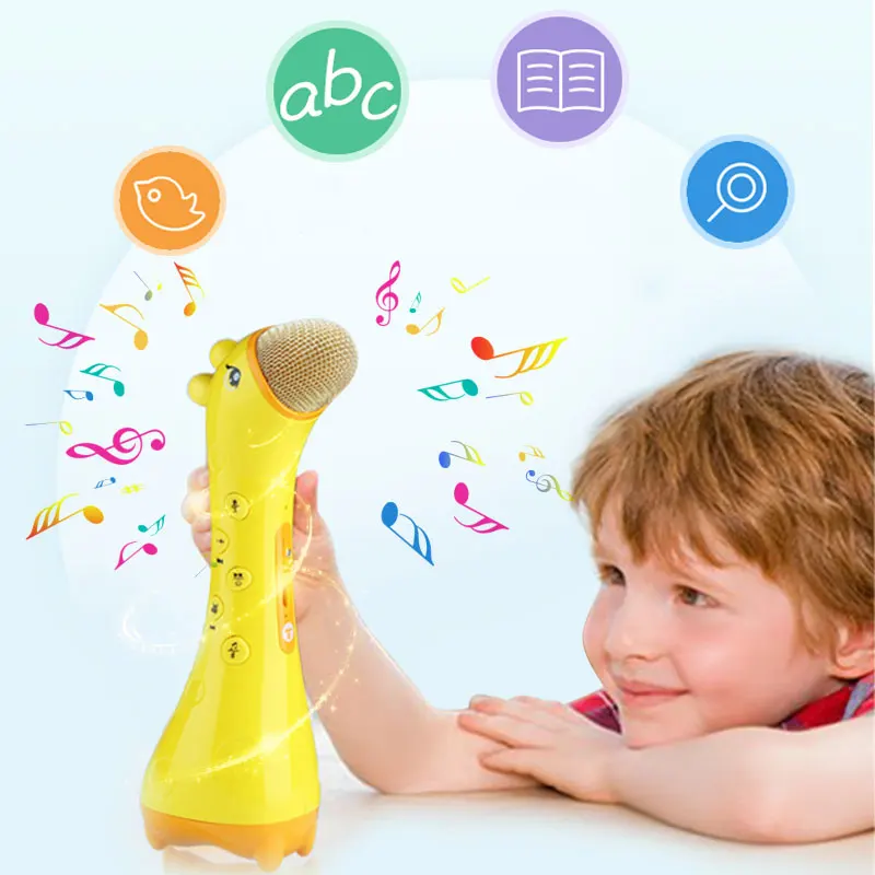 Дети Bluetooth беспроводной микрофон пение музыкальный плеер дома KTV игрушечное караоке