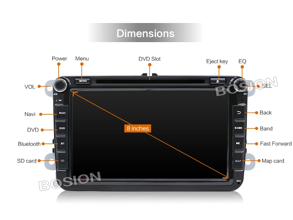 Excellent Android 7.1 New 8 Inch 2 DIN 800*480 Car DVD GPS For VW Passat B6 / B7 / Passat CC with WiFi Canbus and free 8G Card and Map 1 Excellent Android 7.1 New 8 Inch 2 DIN 800*480 Car DVD GPS For VW Passat B6 / B7 / Passat CC with WiFi Canbus and free 8G Card and Map 1