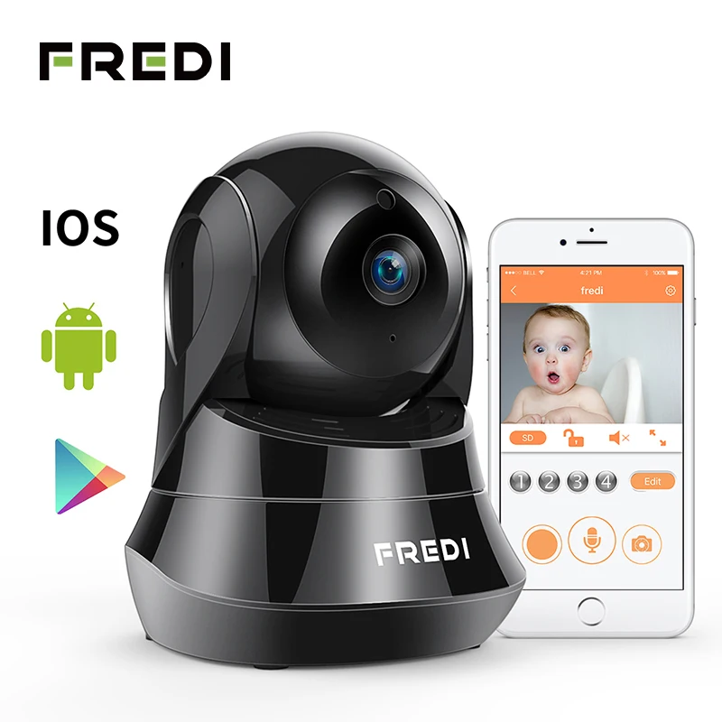 

FREDI Wireless IP Camera 720P Home Security IP Camera WiFi Baby Monitor Two Way Audio IR Night Vision Surveillance CCTV Camera