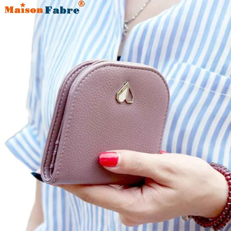 

2017 Best Selling Women Portable Mini Bifold Pu Leather Fashion Purse Ladies Elegant Function Clutch Wallet Female Money Purse