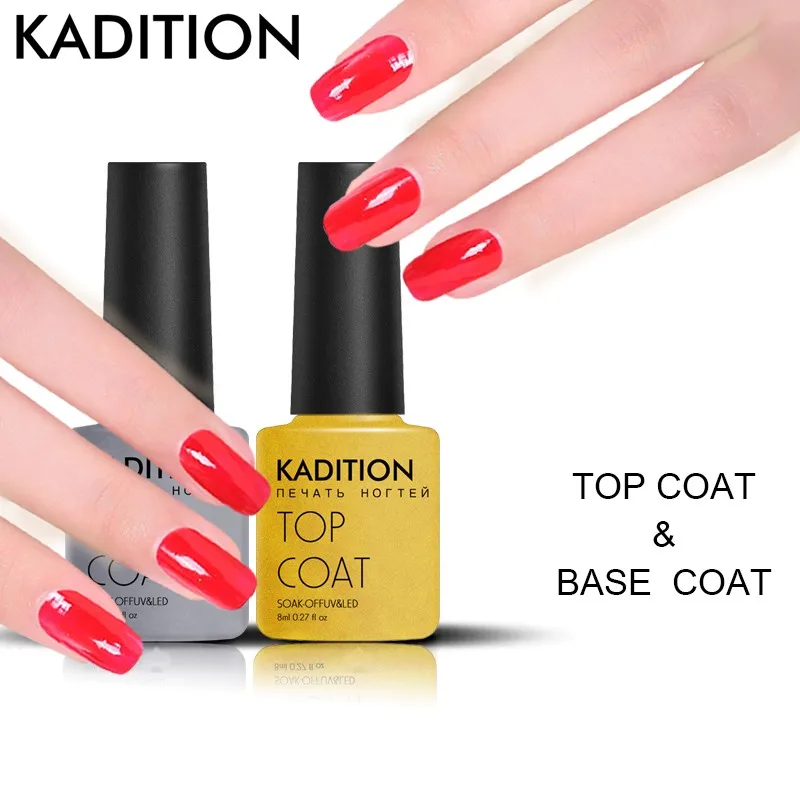 KADITION Top Layer Sticky Base Coat Long Lasting No Clean Top Coat LED