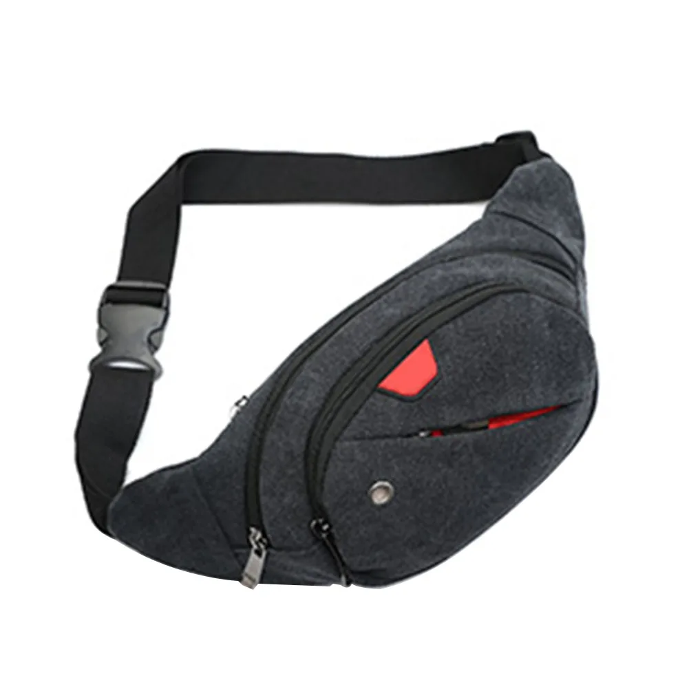 

Men Women Mobile Phone Shoulder Belt Travelling Canvas Chest Bag Mountaineering Waist Pack Handbag Sports Solid Casual Mini
