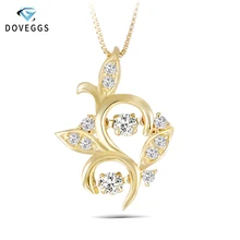DovEggs 18K Yellow Gold Ladies Diamond Necklace Solid Gold Pendant Necklace For Women DovEggs 18K Yellow Gold Ladies Diamond Necklace Solid Gold Pendant Necklace For Women