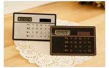 Slim Credit Card Solar Power Pocket Mini Calculator Novelty Small Calculator Fashion Special Hot and Convinient Design