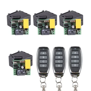 

AC220V 1CH 10A RF Wireless Remote Control Relay Switch Security System Garage Doors Gate Electric Doors shutters In 433Mhz