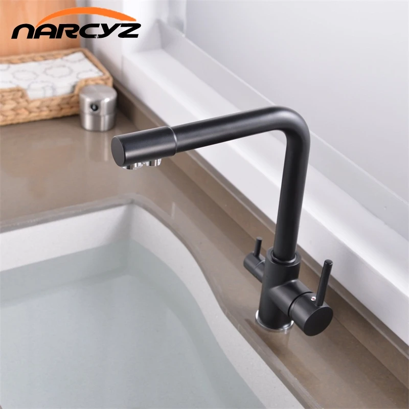 Narcyz больше цветов латунь мраморная живопись поворотный питьевой воды кран 3 Way фильтр для воды очиститель Кухонные смесители XT-34