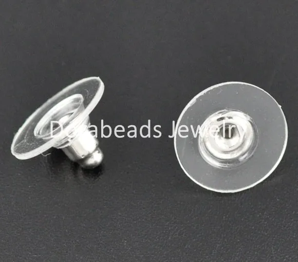 Por Earring Stopper Metal Lots Doreenbeads 100 Pairs Earring Backs Stoppers Ear Post Nut W Pads B08912