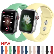 Strap for Apple watch band Silicone Sport correa 4 44mm 40mm iwatch 4 3 2 42mm 38mm Bracelet pulseira aple watch 4 accessories